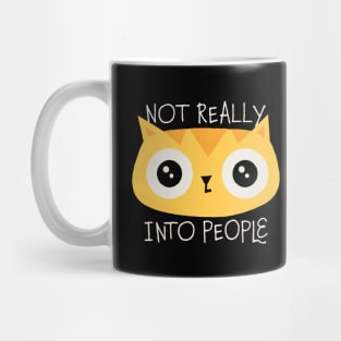 Not Really Into People Cat Mug